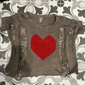 Charlotte Russe Distressed Sweater